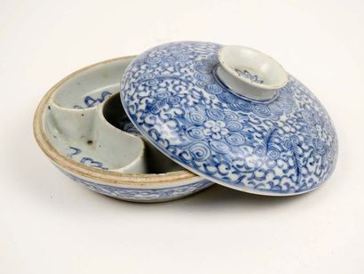 Boîte à compartiments en porcelaine de la...