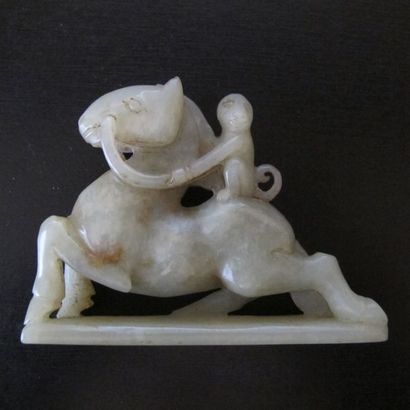 Singe à cheval, rébus signifiant « puissiez-vous...