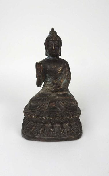 Bouddha en bronze. XIXe Sino-tibétain.