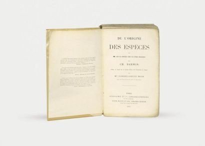 DARWIN (Charles) De l'Origine des Espèces...