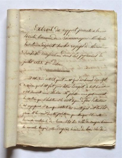 Manuscrit SOCIÉTÉ LINÉENNE de BORDEAUX -...