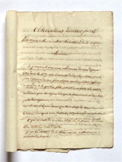 Manuscrit inédit PALASSOU (Pierre Bernard...