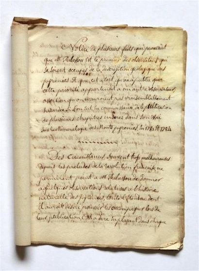 Manuscrit inédit PALASSOU (Pierre Bernard...