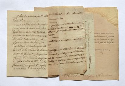 Divers documents manuscrits PALASSOU (Pierre...