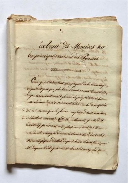 Manuscrit inédit PALASS - PALASSOU (Pierre...