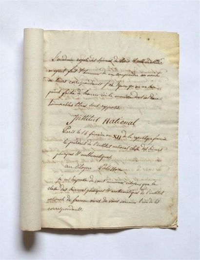 Manuscrit ACADÉMIE ROYALE DES SCIENCES -...