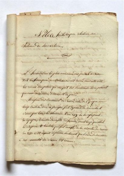 Manuscrit inédit PALASSOU (Pierre Bernard...