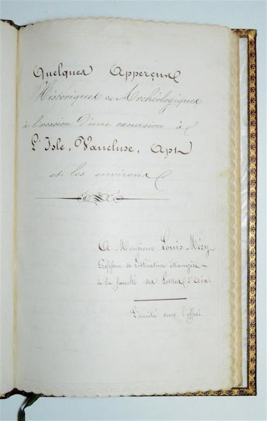 Manuscrit MANUSCRIT ROMANTIQUE Quelques Aperçus...