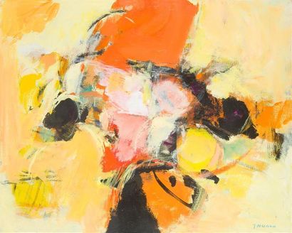 Jean HUGON (1919-1990)
« La robe jaune »
Huile...
