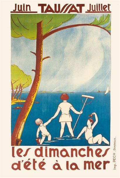 TAUSSAT
« Les dimanches d'été à la mer. »
Affiche...