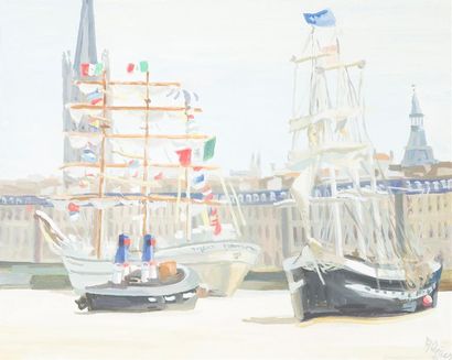 Andrée LéGER (XXème)
« Le Belem et le Cuauhtémoc,...