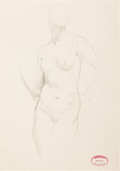 Raphaël DELORME (1885-1962)
Etudes de modèles,...