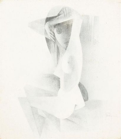 René BOUILLY (1921-2019)
« Modèle assis,...