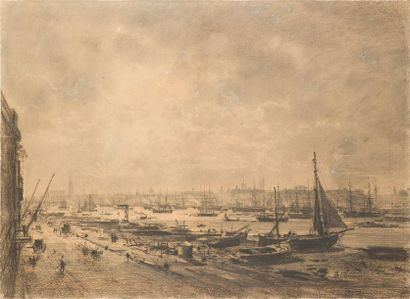 Maxime LALANNE (1827-1886)
« Bordeaux, vue...
