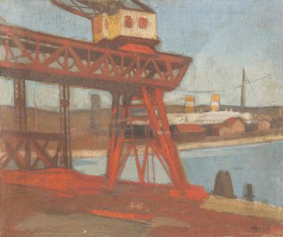 Maurice PARGADE (1905-1982)
« Les docks »
Huile...