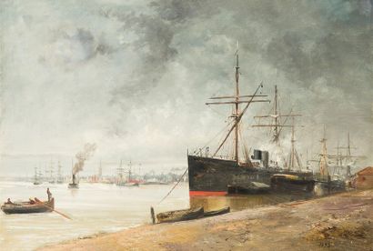 École du XIX° siècle
« Le port de Bordeaux...