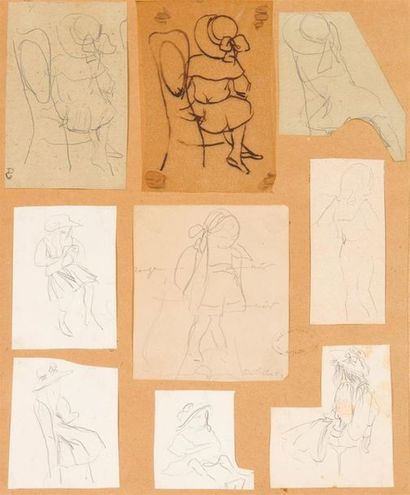 Gaëtan DUMAS (1879-1950)
« Etudes de fillettes...