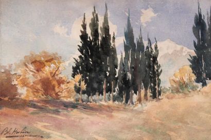 Blanche HULIN (XXème)
« Paysage de montagne...