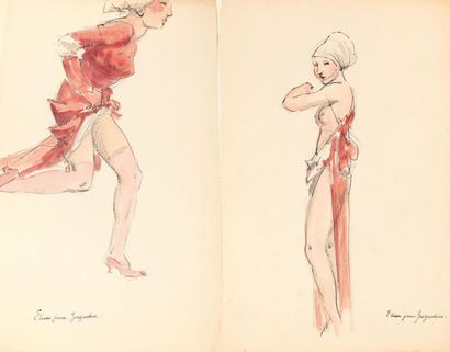 Raphaël DELORME (1885-1962)
Deux études pour...