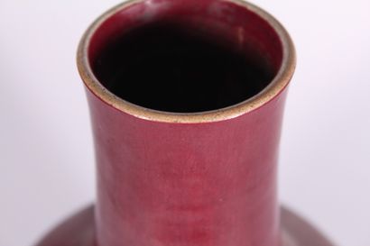 Vase en porcelaine rouge dit sang de boeuf

Chine,...
