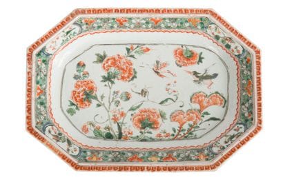 Plat octogonal en porcelaine famille verte

Chine,...