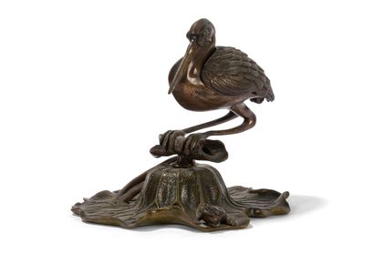 Brûle parfum couvert en bronze 

Chine ou...