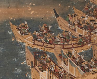 Peinture à l'encre et couleur sur papier

Japon,...