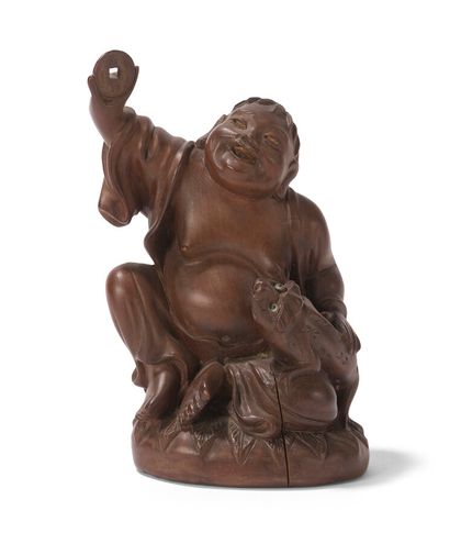 Statuette de Liuhai en bois sculpté

Chine,...