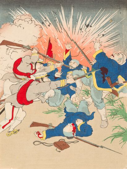 Estampes, Japon

Deux triptyques, représentant...