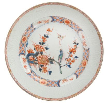 Deux petits plats en porcelaine bleu blanc...