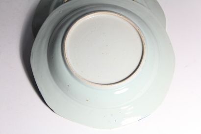 Suite de 13 assiettes en porcelaine bleu...