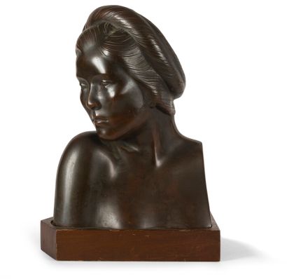 Buste de femme en bronze patiné

Vietnam,...