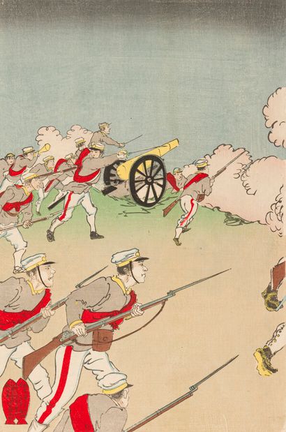 Estampes, Japon

Deux triptyques, représentant...