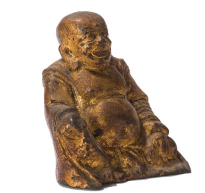 Statuette de Budai en bronze laqué

Chine,...