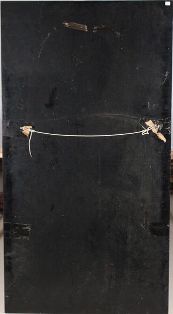 Red lacquer panel with gold decoration
Vietnam,...