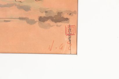 Vietnam, 20th century
Ink and gouache painting...