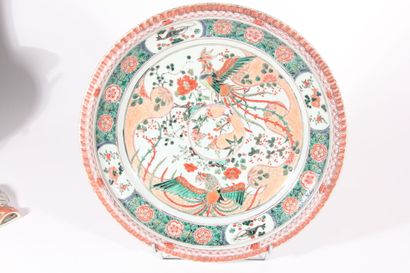 Large green family porcelain dish
China,...