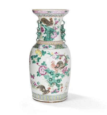Polychrome porcelain vase
China, early 20th...
