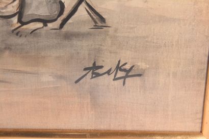 Vietnam, 20th century
Two ink and gouache...