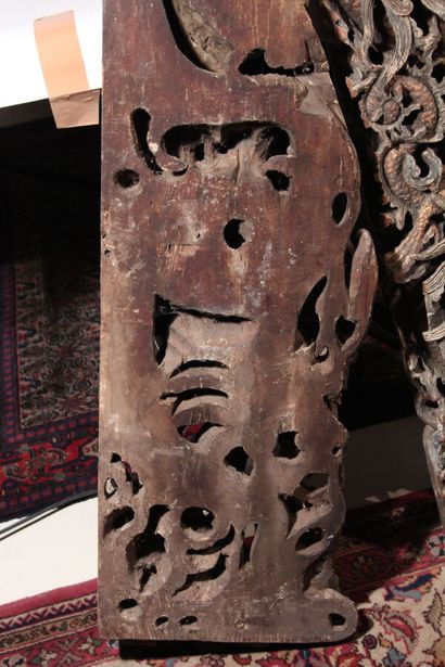 Two architectural elements in polychrome...