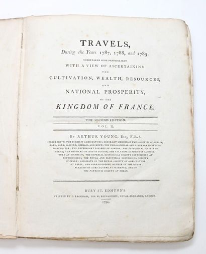 OEnology
YOUNG (Arthur)
Travels, during the...