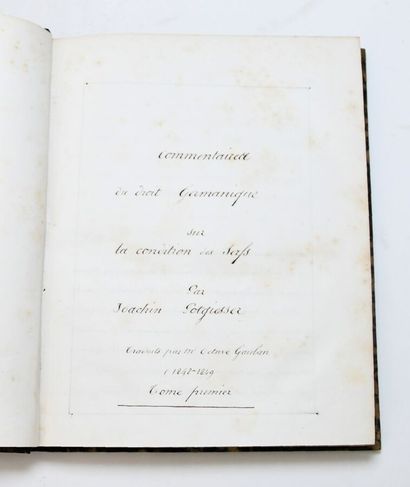 Conditions of serfs in Germania
[MANUSCRIT...