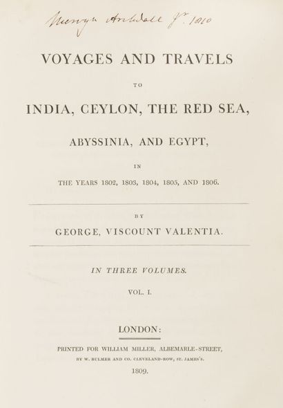 India - Egypt - Abyssinia
VALENTIA (George...