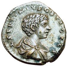 Geta. 212. Denier. Laodicea. R/ FELICITAS...