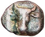 Euboea. Eretria. 500-465 B.C. Obole. A/ Ox's...
