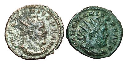 Marius. 269. Lot of 2 Antoninians: CONCORD...