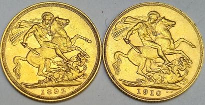 United Kingdom. Lot of 2 Sovereigns Victoria...