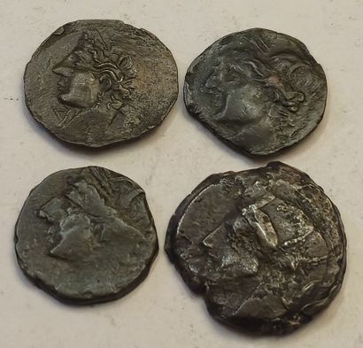 Set of 4 bronzes. Sardinia. Reverse with...