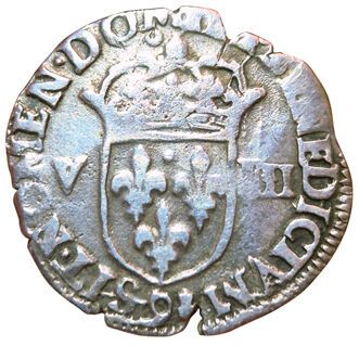 Henri IV. Huitième d'écu 1604 Rennes. 13154...