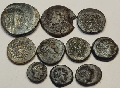 Lot of 10 bronzes: Paphlagonia (4), Bithynia...